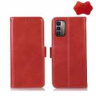 For Nokia G11 / G21 4G Crazy Horse Top Layer Cowhide Leather Phone Case(Red) - 1