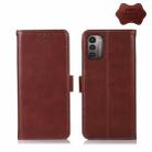 For Nokia G11 / G21 4G Crazy Horse Top Layer Cowhide Leather Phone Case(Brown) - 1