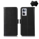 For OnePlus Nord CE 2 5G Crazy Horse Top Layer Cowhide Leather Phone Case(Black) - 1