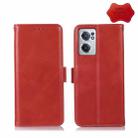 For OnePlus Nord CE 2 5G Crazy Horse Top Layer Cowhide Leather Phone Case(Red) - 1