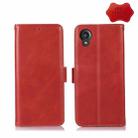 For Kyocera Digno BX2 Crazy Horse Top Layer Cowhide Leather Phone Case(Red) - 1