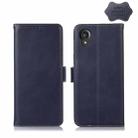 For Kyocera Digno BX2 Crazy Horse Top Layer Cowhide Leather Phone Case(Blue) - 1