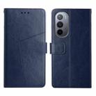 For Motorola Moto Edge X30 Y Stitching Horizontal Flip Leather Phone Case(Blue) - 1