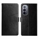 For Motorola Moto Edge X30 Y Stitching Horizontal Flip Leather Phone Case(Black) - 1