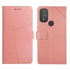 For Motorola Moto G Power 2022 Y Stitching Horizontal Flip Leather Phone Case(Rose Gold) - 1