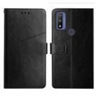 For Motorola Moto G Pure 2021 Y Stitching Horizontal Flip Leather Phone Case(Black) - 1