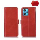 For OPPO Realme 9 Pro+ Crazy Horse Top Layer Cowhide Leather Phone Case(Red) - 1