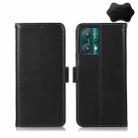 For OPPO Realme 9 Pro Crazy Horse Top Layer Cowhide Leather Phone Case(Black) - 1