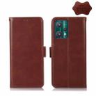 For OPPO Realme 9 Pro Crazy Horse Top Layer Cowhide Leather Phone Case(Brown) - 1