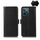 For OPPO Realme C31 4G Crazy Horse Top Layer Cowhide Leather Phone Case(Black) - 1