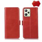 For OPPO Realme C35 4G Crazy Horse Top Layer Cowhide Leather Phone Case(Red) - 1