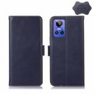 For OPPO Realme GT Neo3 Crazy Horse Top Layer Cowhide Leather Phone Case(Blue) - 1