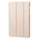 For Samsung Galaxy Tab S8+ / S7+ 3-Fold Holder Silicone Leather Tablet Case(Gold) - 2