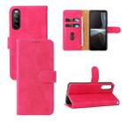For vivo T1 5G Skin Feel Magnetic Flip Leather Phone Case(Rose Red) - 1