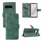 For Google Pixel 7 Skin Feel Magnetic Flip Leather Phone Case(Green) - 1