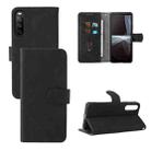 For Sony Xperia 10 IV Skin Feel Magnetic Flip Leather Phone Case(Black) - 1