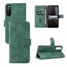For Sony Xperia 10 IV Skin Feel Magnetic Flip Leather Phone Case(Green) - 1
