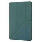 For Samsung Galaxy Tab S8+ / S7+ Deformation Silicone Leather Tablet Case(Dark Green) - 2
