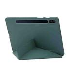 For Samsung Galaxy Tab S8+ / S7+ Deformation Silicone Leather Tablet Case(Dark Green) - 3