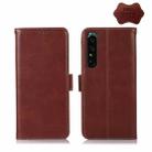 For Sony Xperia 1 IV Crazy Horse Top Layer Cowhide Leather Phone Case(Brown) - 1