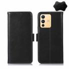 For vivo S12 5G / V23 Crazy Horse Top Layer Cowhide Leather Phone Case(Black) - 1