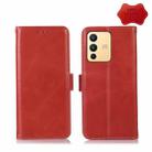 For vivo S12 5G / V23 Crazy Horse Top Layer Cowhide Leather Phone Case(Red) - 1