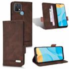 For OPPO A55s 5G Magnetic Clasp Flip Leather Phone Case(Brown) - 1