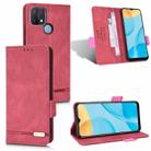 For OPPO A55s 5G Magnetic Clasp Flip Leather Phone Case(Red) - 1