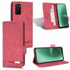 For OPPO A15 Magnetic Clasp Flip Leather Phone Case(Red) - 1