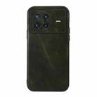For vivo X Note Genuine Leather Double Color Crazy Horse Phone Case(Green) - 1