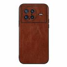 For vivo X Note Genuine Leather Double Color Crazy Horse Phone Case(Brown) - 1