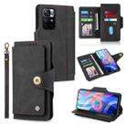 For Xiaomi Redmi Note 11 4G Foreign Version POLA 9 Card-slot Oil Side Leather Phone Case(Black) - 1