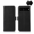 For Google Pixel 7 Pro 5G Crazy Horse Top Layer Cowhide Leather Phone Case(Black) - 1