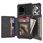 For Samsung Galaxy S20+ 10-Card Wallet Bag PU Back Phone Case(Black) - 1