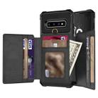 For Samsung Galaxy S10 10-Card Wallet Bag PU Back Phone Case(Black) - 1
