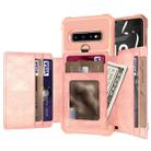 For Samsung Galaxy S10 10-Card Wallet Bag PU Back Phone Case(Rose Gold) - 1