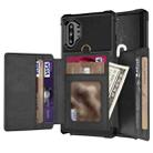 For Samsung Galaxy Note10+ 10-Card Wallet Bag PU Back Phone Case(Black) - 1