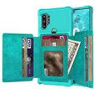 For Samsung Galaxy Note10+ 10-Card Wallet Bag PU Back Phone Case(Green) - 1