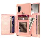 For Samsung Galaxy Note10+ 10-Card Wallet Bag PU Back Phone Case(Rose Gold) - 1