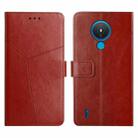 For Nokia 1.4 Y Stitching Horizontal Flip Leather Phone Case(Brown) - 1