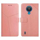 For Nokia 1.4 Y Stitching Horizontal Flip Leather Phone Case(Rose Gold) - 1