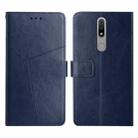 For Nokia 2.4 Y Stitching Horizontal Flip Leather Phone Case(Blue) - 1