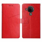 For Nokia 5.4 Y Stitching Horizontal Flip Leather Phone Case(Red) - 1