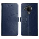 For Nokia 5.4 Y Stitching Horizontal Flip Leather Phone Case(Blue) - 1