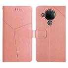 For Nokia 5.4 Y Stitching Horizontal Flip Leather Phone Case(Rose Gold) - 1