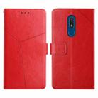 For Nokia C3 Y Stitching Horizontal Flip Leather Phone Case(Red) - 1