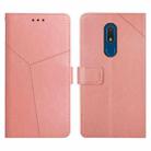 For Nokia C3 Y Stitching Horizontal Flip Leather Phone Case(Rose Gold) - 1