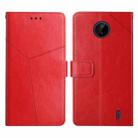 For Nokia C10 / C20 Y Stitching Horizontal Flip Leather Phone Case(Red) - 1