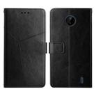 For Nokia C10 / C20 Y Stitching Horizontal Flip Leather Phone Case(Black) - 1