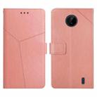 For Nokia C10 / C20 Y Stitching Horizontal Flip Leather Phone Case(Rose Gold) - 1